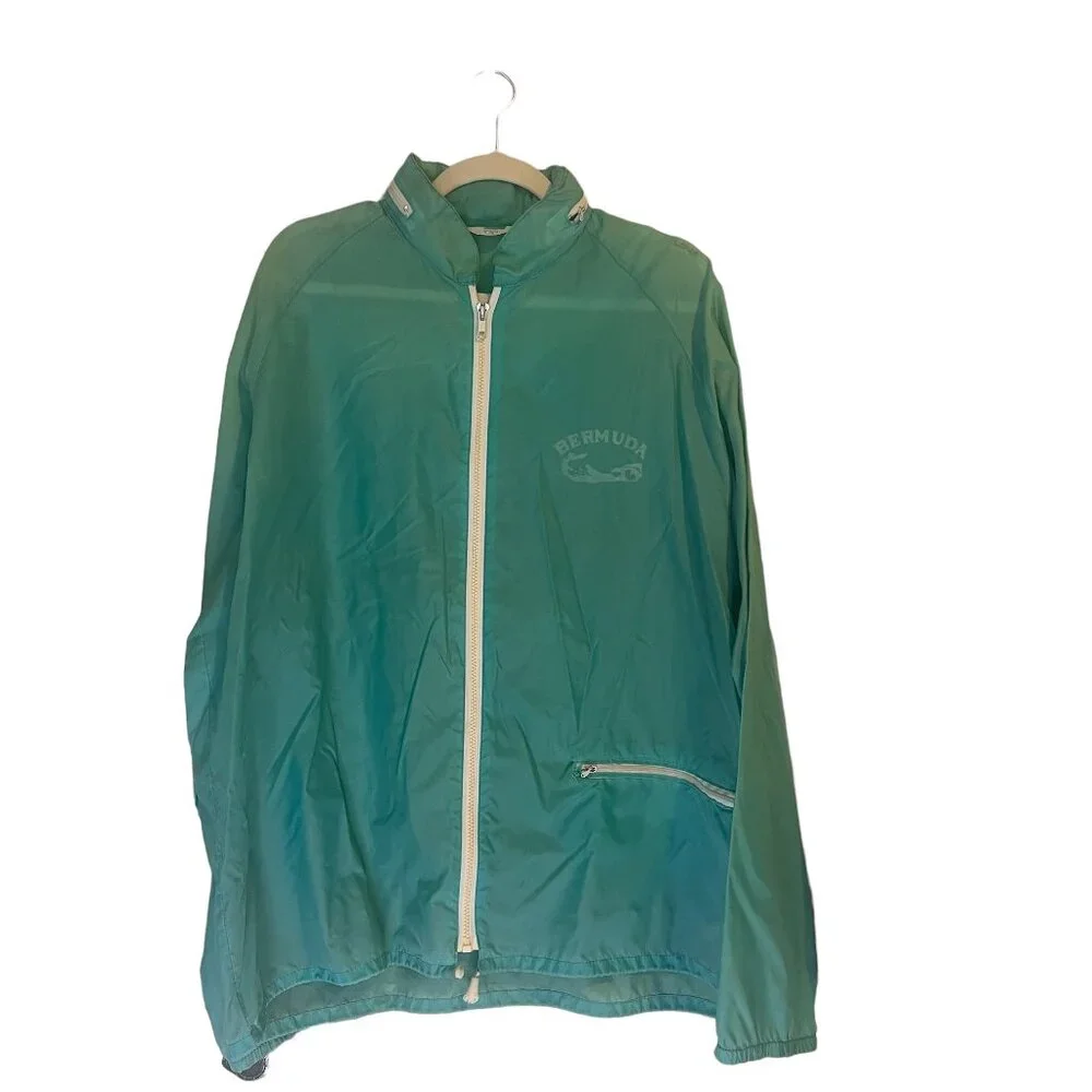 True Vintage Light Blue Bermuda Wind Breaker In Excellent Condition For Age - Picture 1 of 7